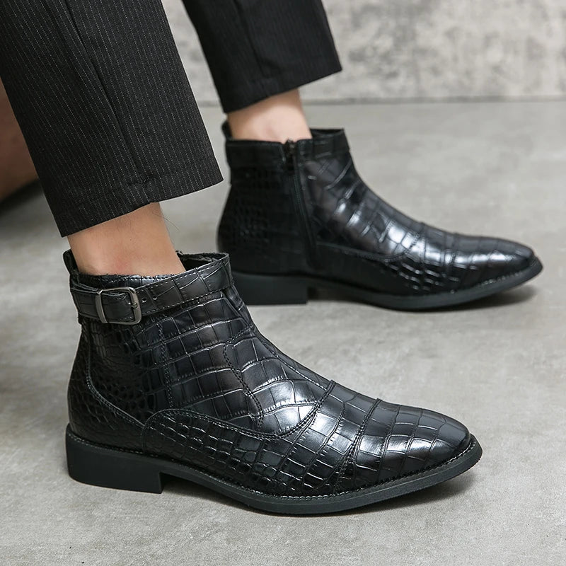 Luigi™ | Stivaletto in pelle lavorata